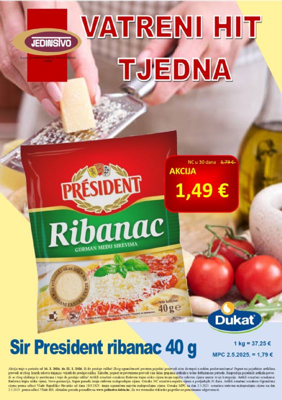 Vatreni hit tjedna - trgovina Jedinstvo Labin