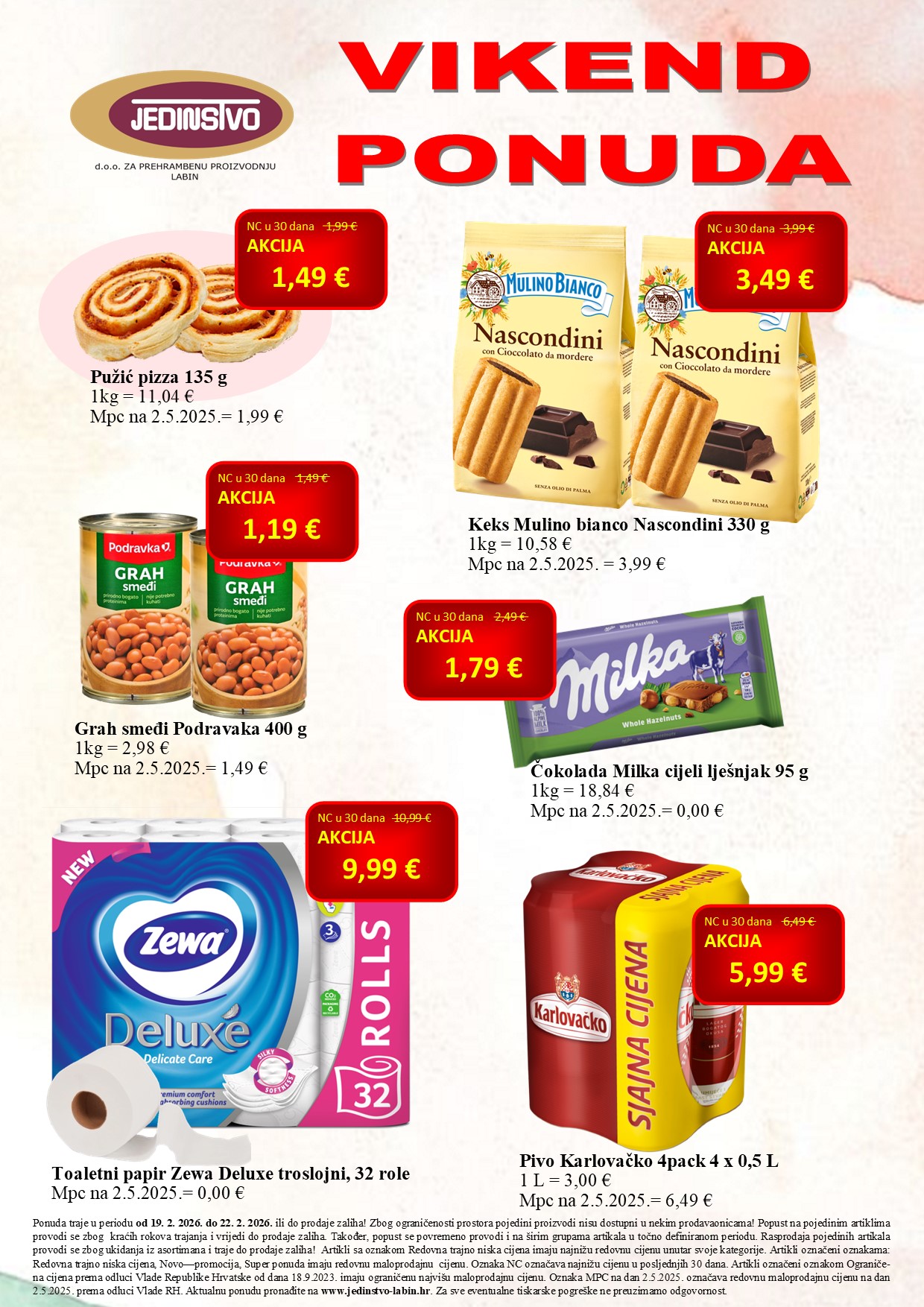 Jedinstvo vikend ponuda