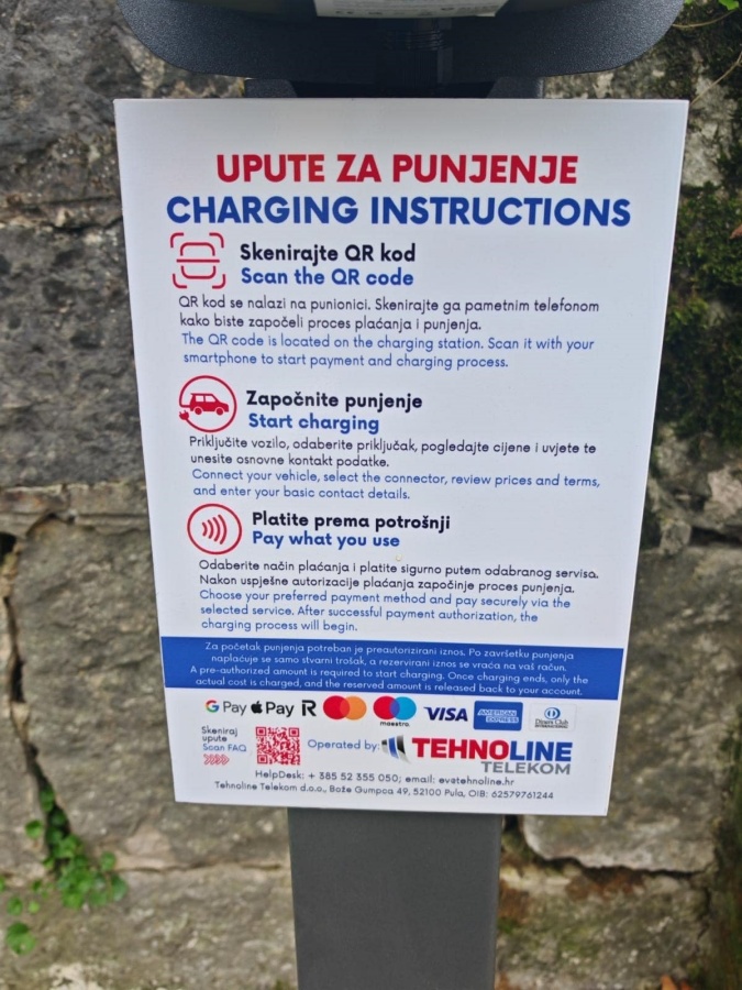 Punionica za električna vozila u Pićnu