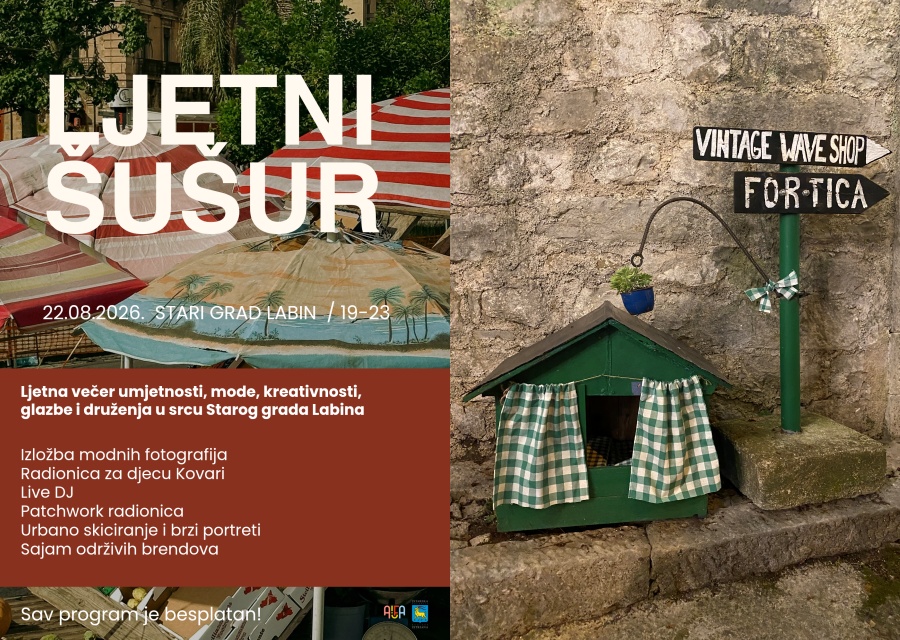 Ljetni šušur u Starom gradu Labina: Umjetnost, moda, glazba i kreativnost na jednom mjestu