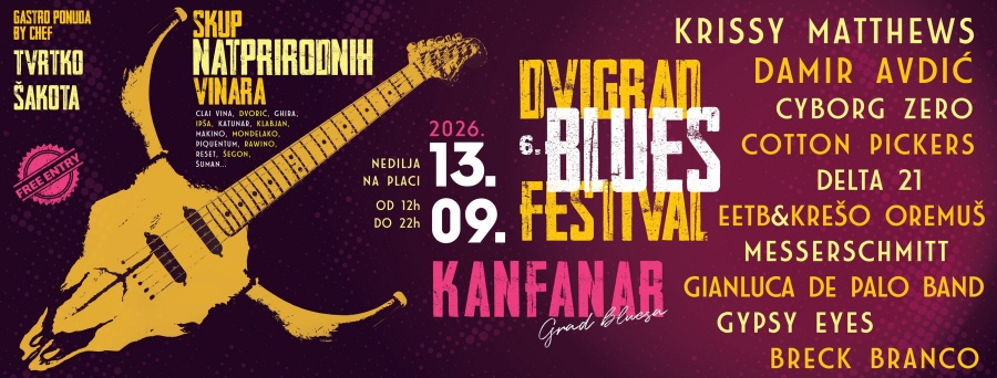 Kanfanar ponovno postaje centar bluesa: 6. Dvigrad Blues Festival donosi deset izvođača, vrhunska vina i gastro ponudu