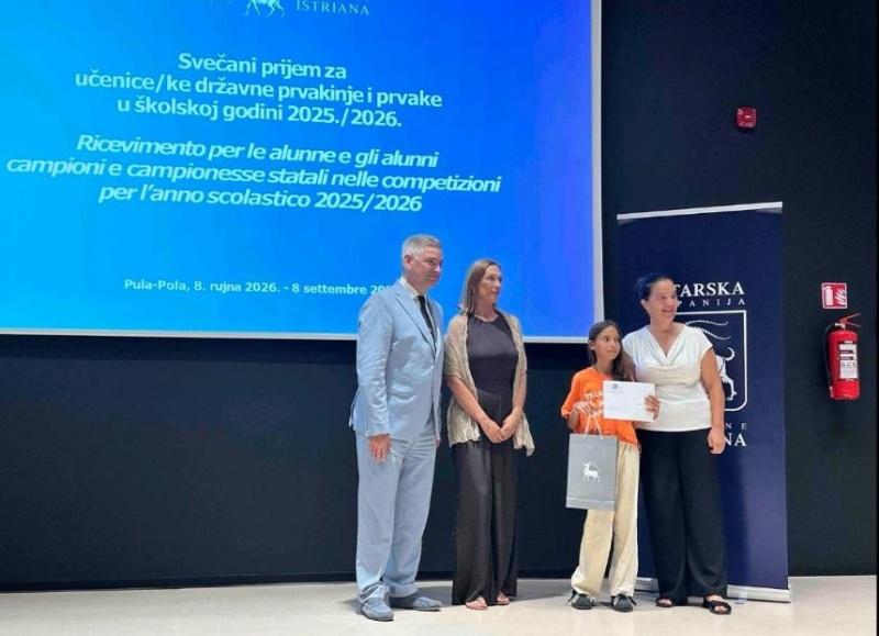 Labinska učenica Dita Krasniči među 69 najboljih državnih prvaka, stigla i na prijem kod župana