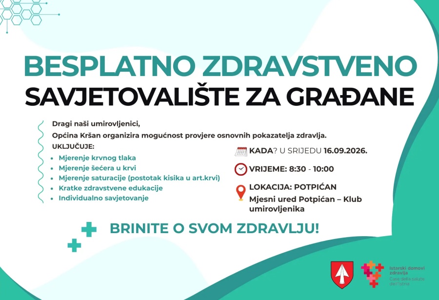 U Potpićnu zdravstveno druženje i savjetovalište za umirovljenike